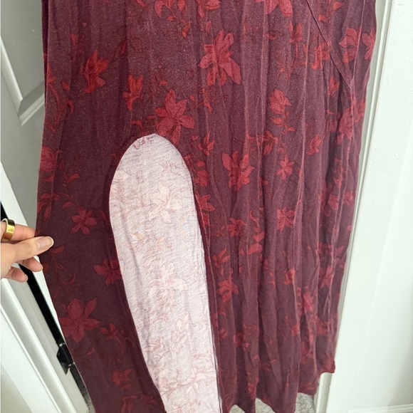 Free People Burgundy Floral Maxi Dress - Picture 4 of 4